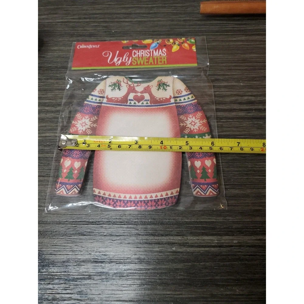 Ugly Christmas Sweater Notepad Holiday Heart Reindeer Paper Gift NEW CrownJewlz
